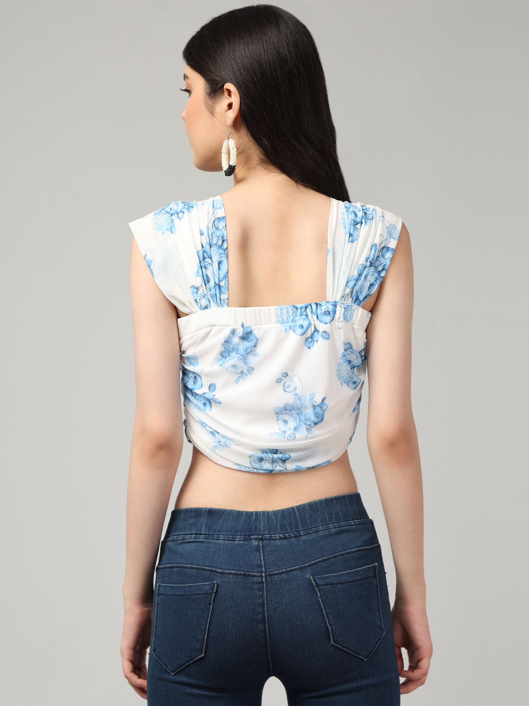 Clobug Stylish Printed Crop Top for Women – Trendy Summer Top