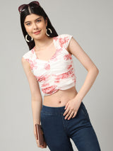 Clobug Stylish Printed Crop Top for Women – Trendy Summer Top