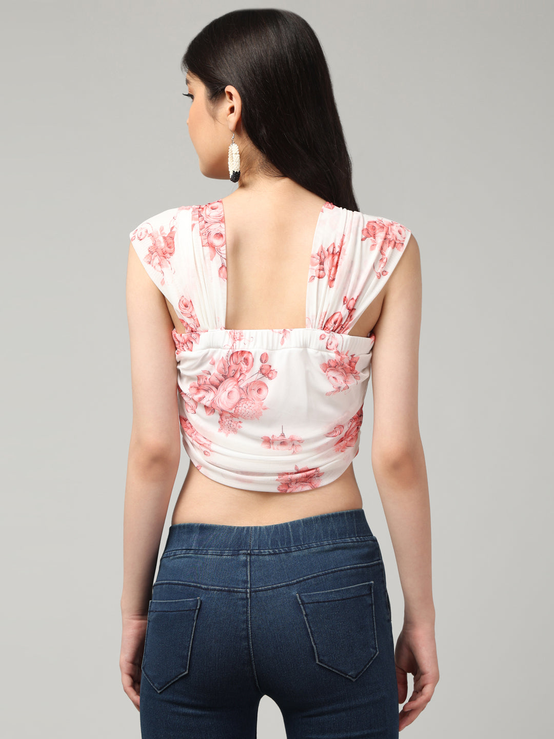 Clobug Stylish Printed Crop Top for Women – Trendy Summer Top
