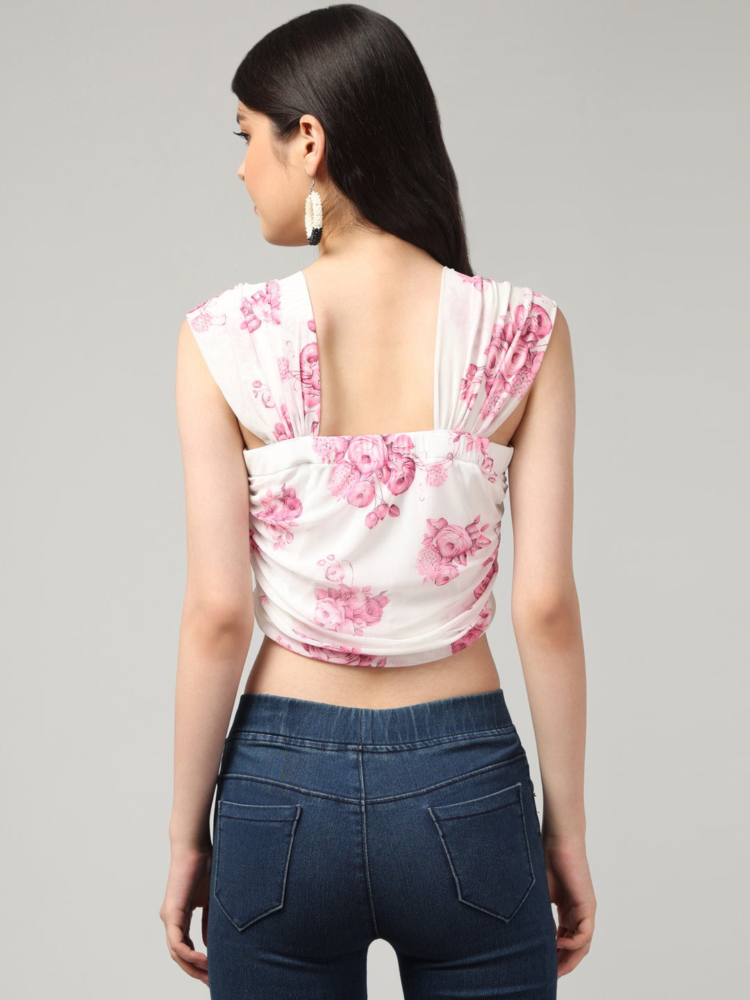 Clobug Stylish Printed Crop Top for Women – Trendy Summer Top