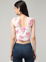 Clobug Stylish Printed Crop Top for Women – Trendy Summer Top