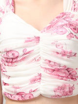 Clobug Stylish Printed Crop Top for Women – Trendy Summer Top