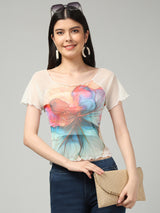 Clobug Stylish Printed Crop Top for Women – Trendy Summer Top