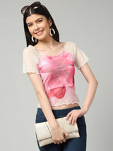 Clobug Stylish Printed Crop Top for Women – Trendy Summer Top