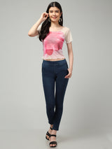 Clobug Stylish Printed Crop Top for Women – Trendy Summer Top