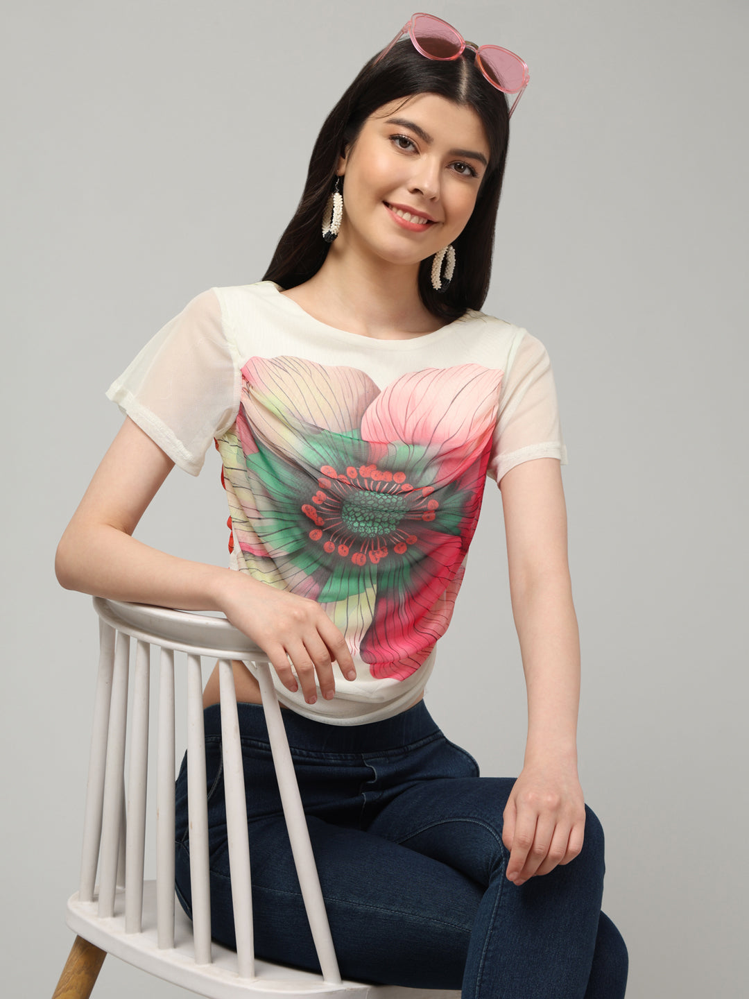 Clobug Stylish Printed Crop Top for Women – Trendy Summer Top