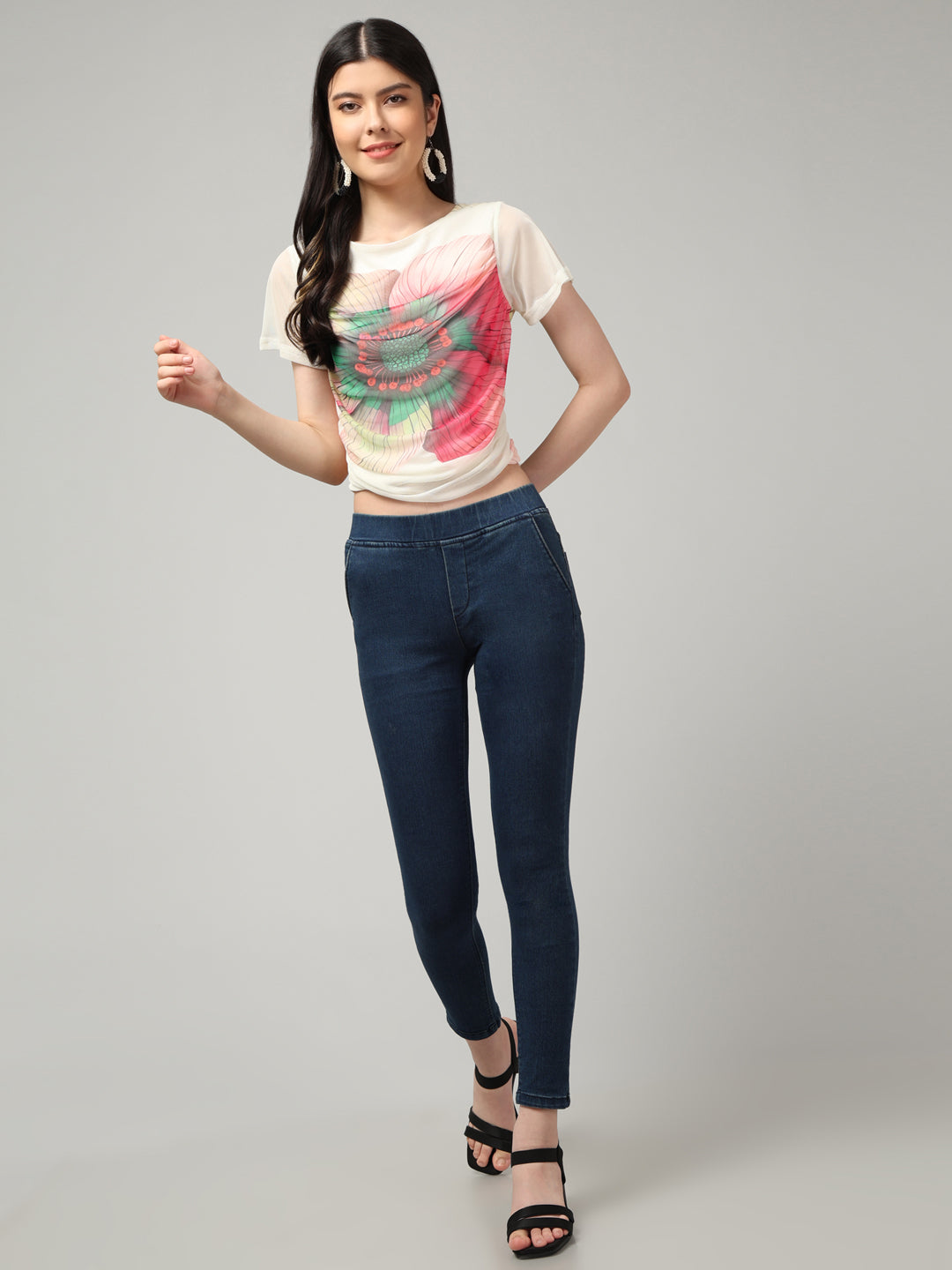 Clobug Stylish Printed Crop Top for Women – Trendy Summer Top