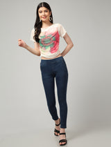 Clobug Stylish Printed Crop Top for Women – Trendy Summer Top