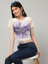 Clobug Stylish Printed Crop Top for Women – Trendy Summer Top