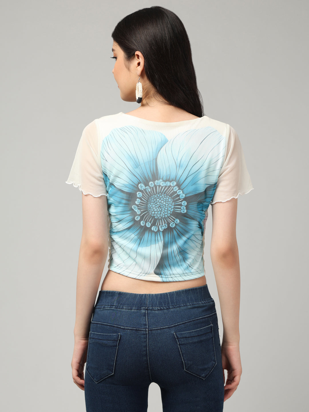 Clobug Stylish Printed Crop Top for Women – Trendy Summer Top