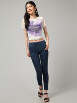 Clobug Stylish Printed Crop Top for Women – Trendy Summer Top