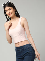 Clobug Stylish Solid Crop Top for Women – Trendy Summer Top