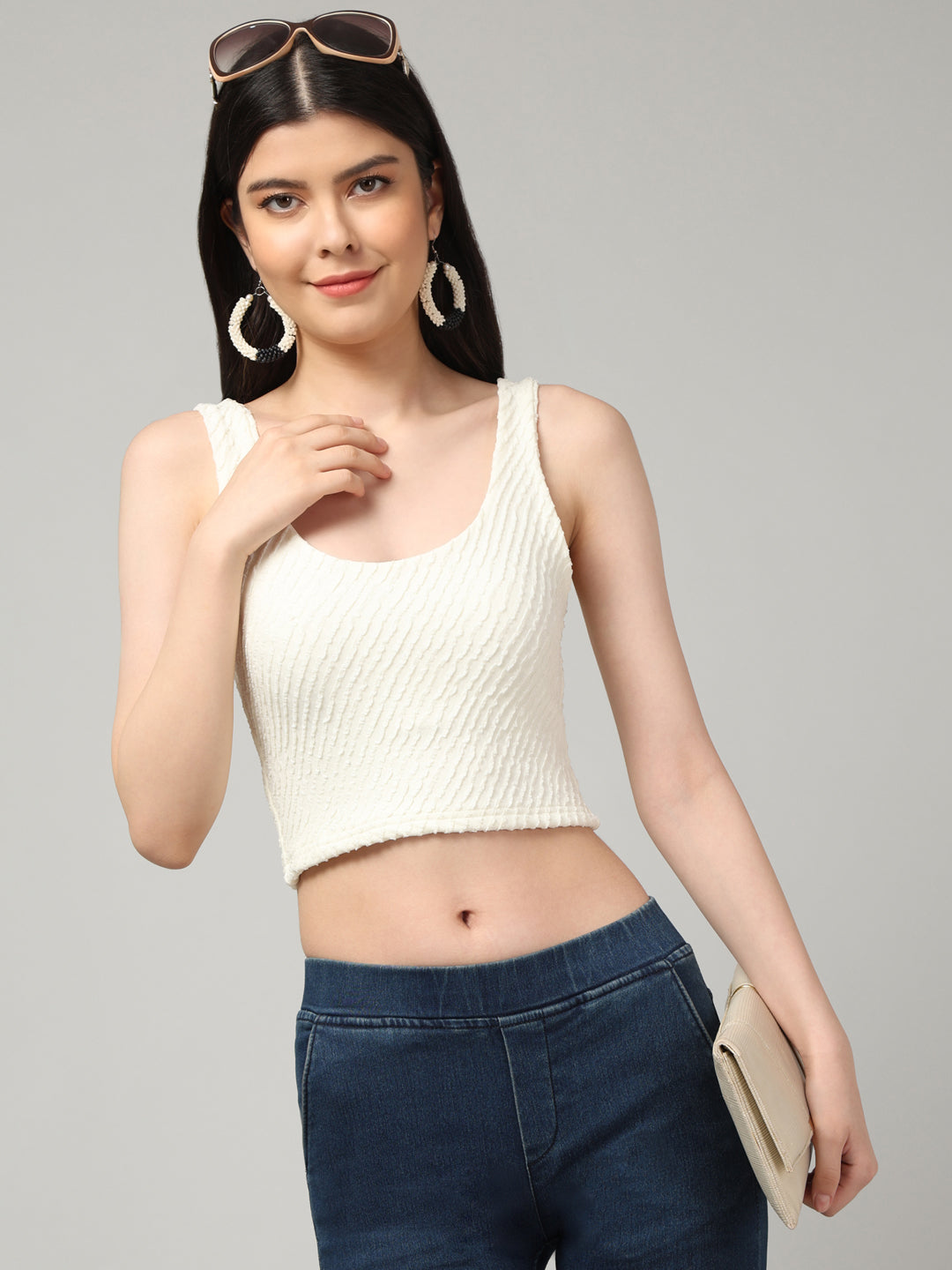 Clobug Stylish Solid Crop Top for Women – Trendy Summer Top