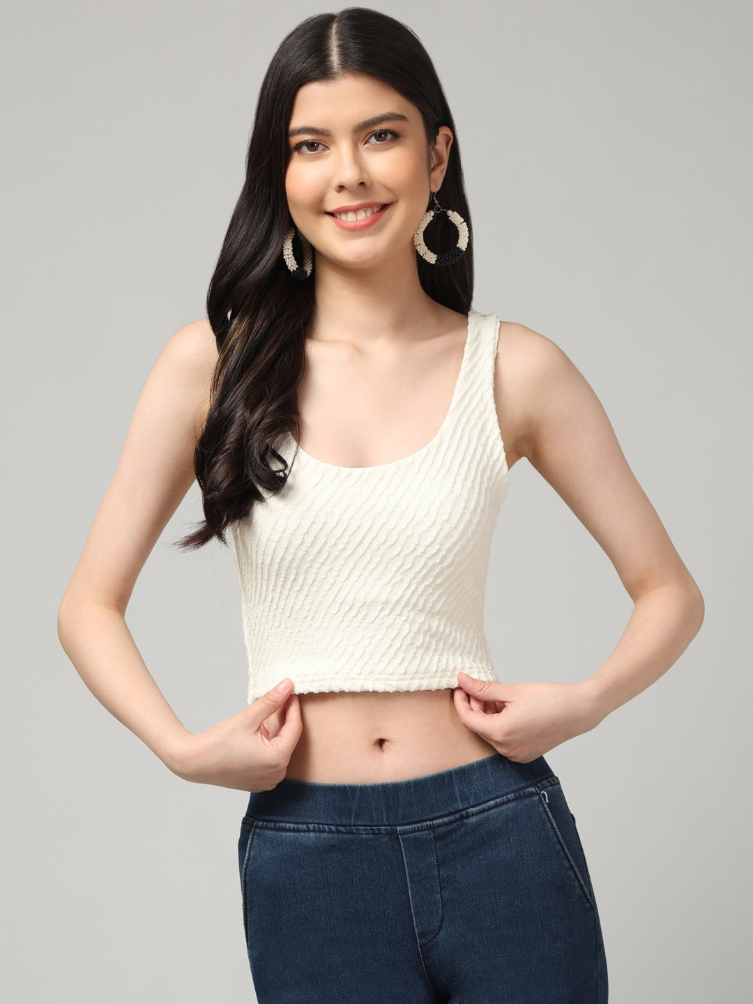 Clobug Stylish Solid Crop Top for Women – Trendy Summer Top