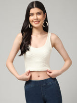 Clobug Stylish Solid Crop Top for Women – Trendy Summer Top