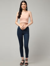 Clobug Stylish Solid Crop Top for Women – Trendy Summer Top