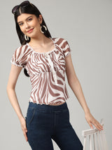 Clobug Stylish Printed Crop Top for Women – Trendy Summer Top