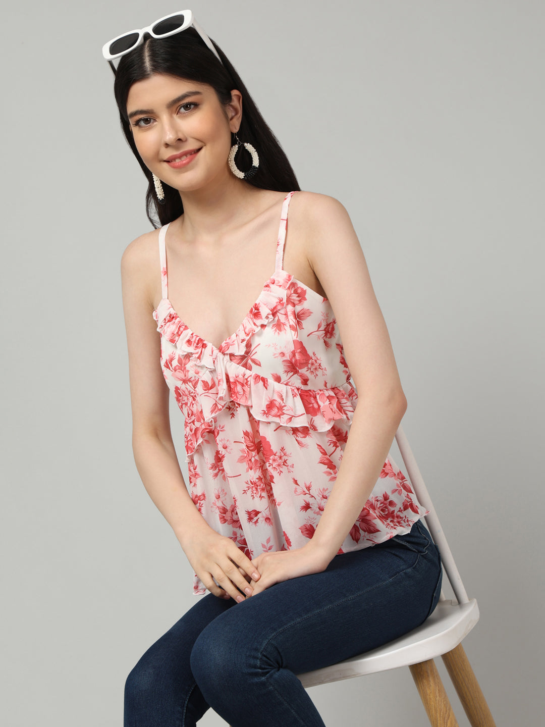 Clobug Stylish Printed Top for Women – Trendy Summer Top