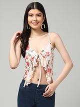 Clobug Stylish Printed Crop Top for Women – Trendy Summer Top
