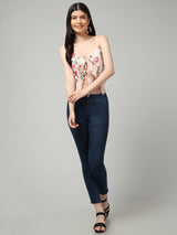 Clobug Stylish Printed Crop Top for Women – Trendy Summer Top