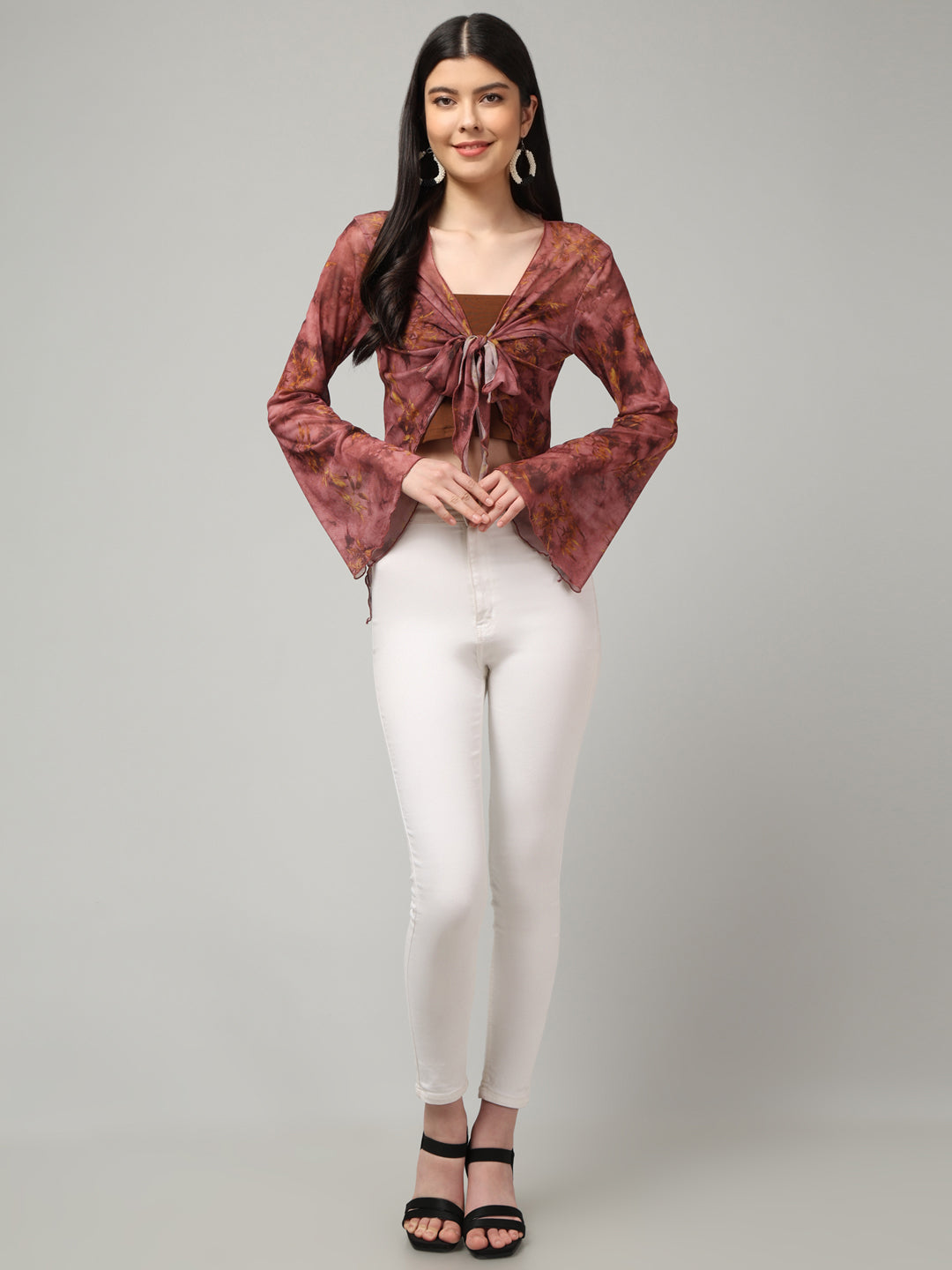 Clobug Stylish Printed Crop Top for Women – Trendy Summer Top