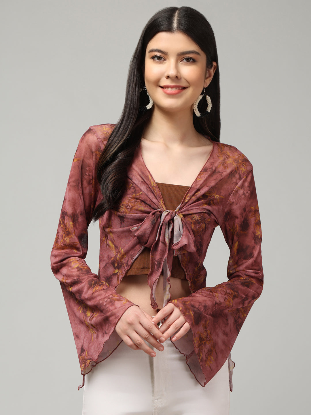 Clobug Stylish Printed Crop Top for Women – Trendy Summer Top