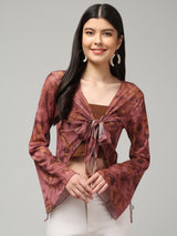 Clobug Stylish Printed Crop Top for Women – Trendy Summer Top