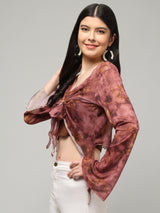 Clobug Stylish Printed Crop Top for Women – Trendy Summer Top