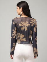 Clobug Stylish Printed Crop Top for Women – Trendy Summer Top