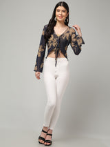 Clobug Stylish Printed Crop Top for Women – Trendy Summer Top