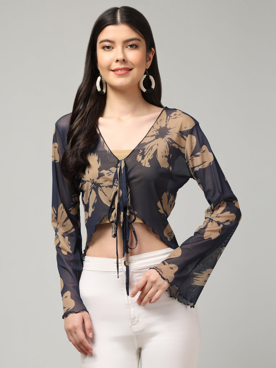 Clobug Stylish Printed Crop Top for Women – Trendy Summer Top