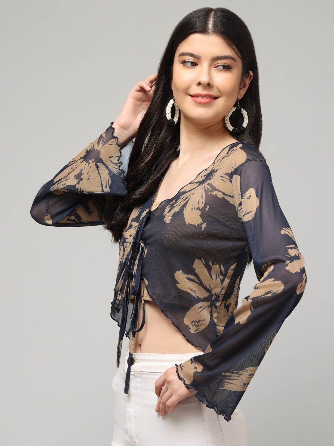 Clobug Stylish Printed Crop Top for Women – Trendy Summer Top