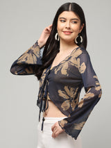 Clobug Stylish Printed Crop Top for Women – Trendy Summer Top