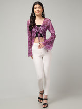 Clobug Stylish Printed Crop Top for Women – Trendy Summer Top