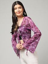 Clobug Stylish Printed Crop Top for Women – Trendy Summer Top