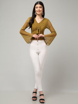 Clobug Stylish Solid Crop Top for Women – Trendy Summer Top