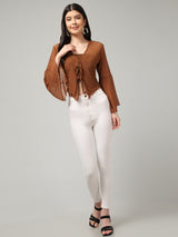 Clobug Stylish Solid Crop Top for Women – Trendy Summer Top