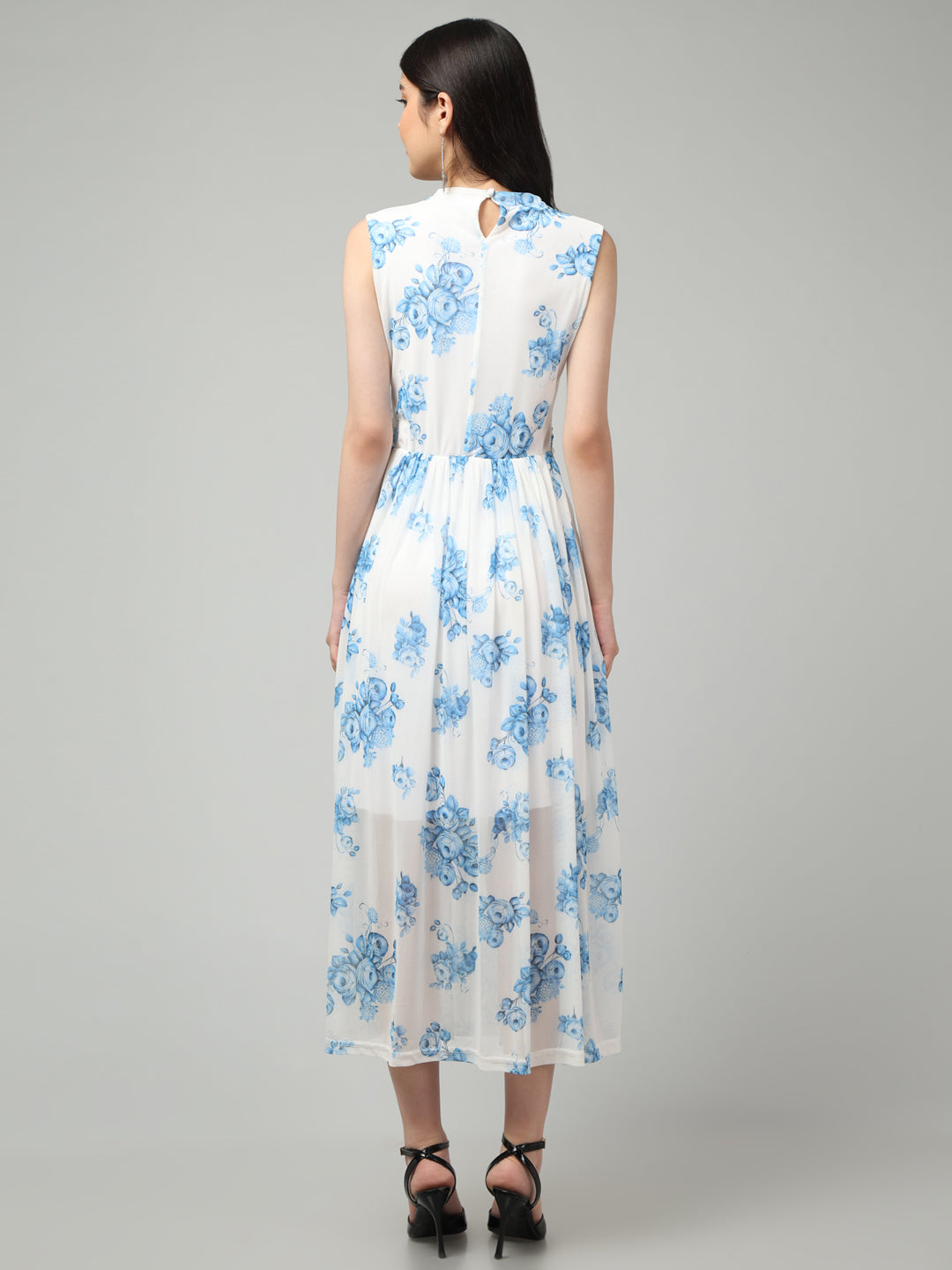 Clobug Women Stylish Printed Fit and Flare Dress– Trendy Summer Dress