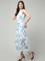 Clobug Women Stylish Printed Fit and Flare Dress– Trendy Summer Dress