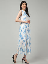 Clobug Women Stylish Printed Fit and Flare Dress– Trendy Summer Dress