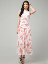 Clobug Women Stylish Printed Fit and Flare Dress– Trendy Summer Dress