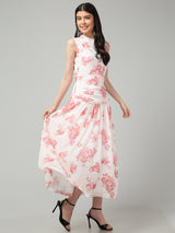 Clobug Women Stylish Printed Fit and Flare Dress– Trendy Summer Dress