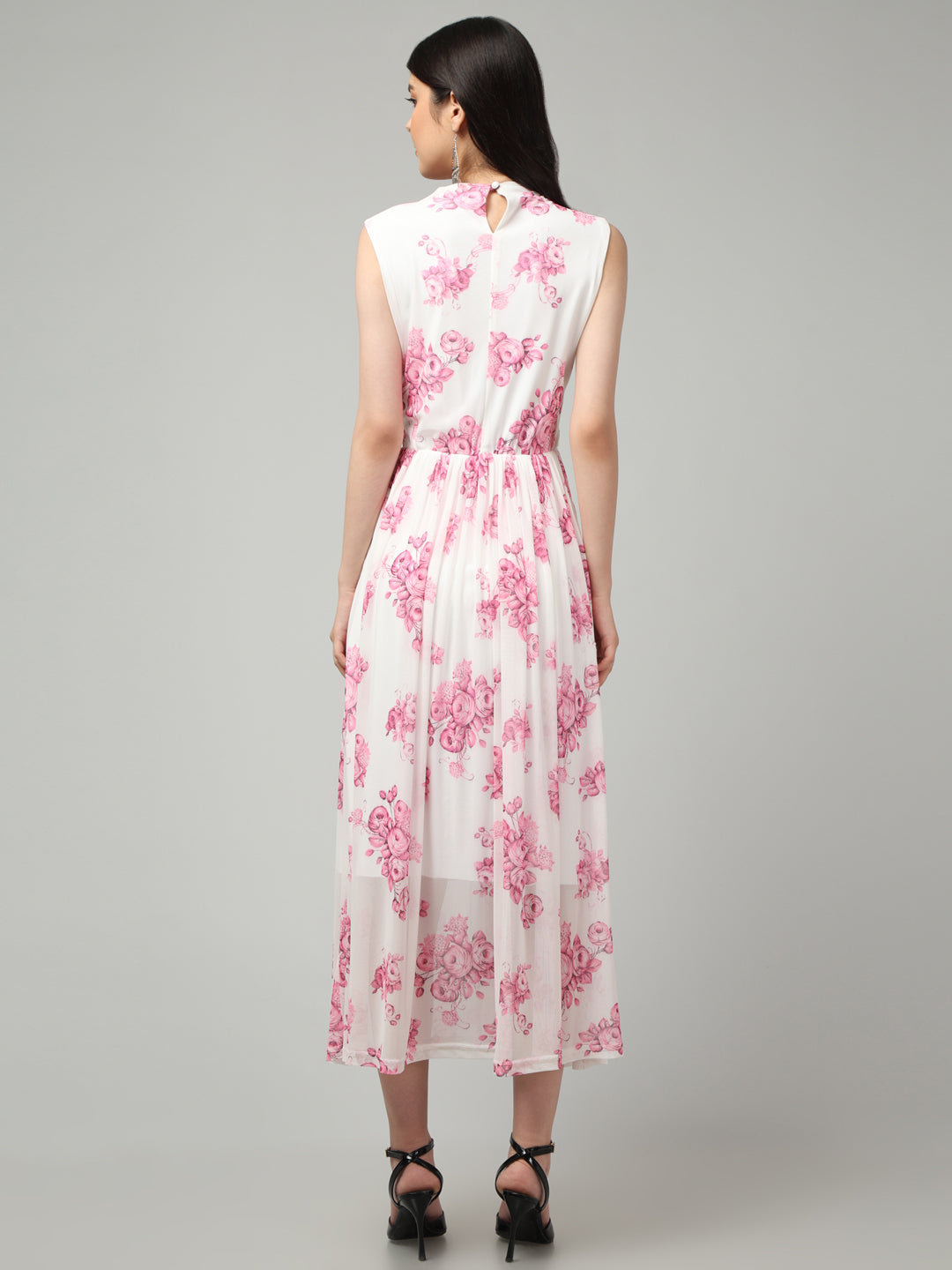 Clobug Women Stylish Printed Fit and Flare Dress– Trendy Summer Dress