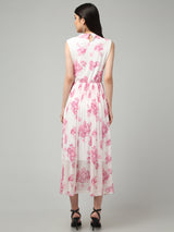 Clobug Women Stylish Printed Fit and Flare Dress– Trendy Summer Dress