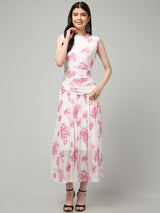 Clobug Women Stylish Printed Fit and Flare Dress– Trendy Summer Dress