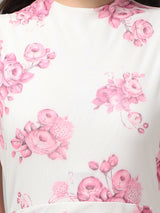 Clobug Women Stylish Printed Fit and Flare Dress– Trendy Summer Dress