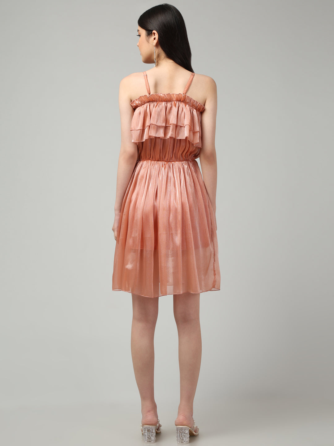 Clobug Women Shoulder Strap Fit and flare Dress– Trendy Summer Dress