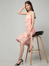 Clobug Women Stylish Printed Ruffle Dress– Trendy Summer Dress