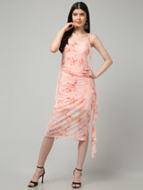 Clobug Women Stylish Printed Ruffle Dress– Trendy Summer Dress