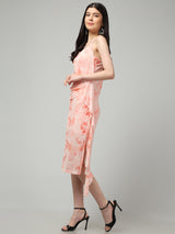 Clobug Women Stylish Printed Ruffle Dress– Trendy Summer Dress